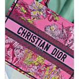 Book Tote Fuchsia Multicolor Toile De Jouy Voyage Embroidery