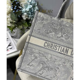 Book Tote Grey Toile De Jouy Bag M1286