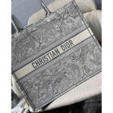 Book Tote Grey Toile De Jouy Bag M1286