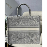 Book Tote Grey Toile De Jouy Bag M1286
