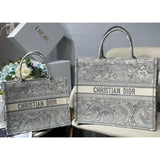 Book Tote Grey Toile De Jouy Bag M1286