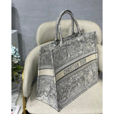 Book Tote Grey Toile De Jouy Bag M1286