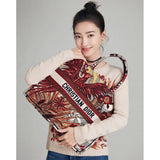 Book Tote Multicolor Phoenix Embroidery M1286