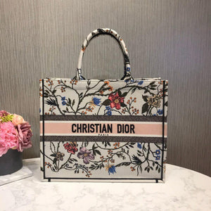 Christian   Book Tote Multicolor Rosa Mutabilis Embroidery M1286