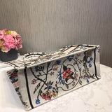 Book Tote Multicolor Rosa Mutabilis Embroidery M1286