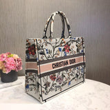 Book Tote Multicolor Rosa Mutabilis Embroidery M1286