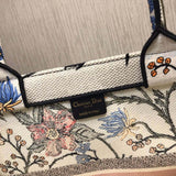 Book Tote Multicolor Rosa Mutabilis Embroidery M1286