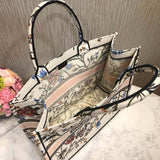 Book Tote Multicolor Rosa Mutabilis Embroidery M1286
