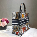 Book Tote Multicolor Toile De Jouy Bag M1286