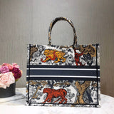 Book Tote Multicolor Toile De Jouy Bag M1286