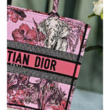 Book Tote Pink Multicolor Toile de Jouy Voyage Embroidery