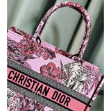 Book Tote Pink Multicolor Toile de Jouy Voyage Embroidery
