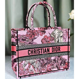 Book Tote Pink Multicolor Toile de Jouy Voyage Embroidery