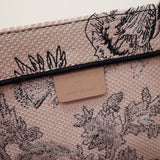Book Tote Powder Pink Jardin Botanique Embroidery