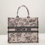 Book Tote Powder Pink Jardin Botanique Embroidery