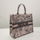 Book Tote Powder Pink Jardin Botanique Embroidery
