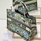 Book Tote White Multicolor Etoile de Voyage Embroidery