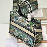 Book Tote White Multicolor Etoile de Voyage Embroidery
