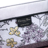 Book Tote White Multicolor Florilegio Embroidery