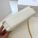 Caro Box Bag With Chain Latte Quilted Macrocannage Calfskin S5140