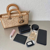 Lady D-Joy Bag Natural Cannage Raffia M05400