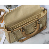 Lady D-Joy Bag Natural Cannage Raffia M05400