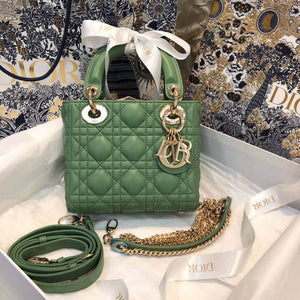 Christian   Lambskin Mini Lady   Bag 44500