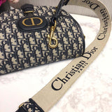 Large Bobby Bag in Blue Oblique Jacquard M9320