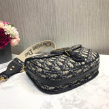 Large Bobby Bag in Blue Oblique Jacquard M9320