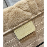 Medium Book Tote Beige Cannage Shearling M1296