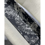 Medium Book Tote Black Toile de Jouy Zodiac Embroidery M1296