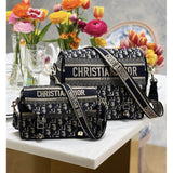 Medium  Camp Bag Blue Oblique Embroidery M1240