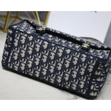 Medium  Camp Bag Blue Oblique Embroidery M1240