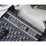 Medium  Camp Bag Blue Oblique Embroidery M1240