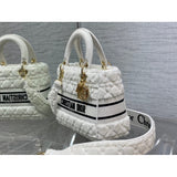 Medium Lady D-Lite Bag M05659 in Cannage Shearling