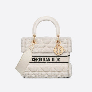 Christian   Medium Lady D-Lite Bag M05659 in Cannage Shearling