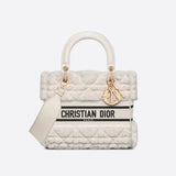 Medium Lady D-Lite Bag M05659 in Cannage Shearling