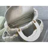 Medium Lady D-Lite Bag M05659 in Cannage Shearling