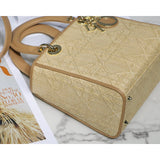 Medium Lady Bag Natural Cannage Raffia M0565
