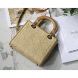 Medium Lady Bag Natural Cannage Raffia M0565