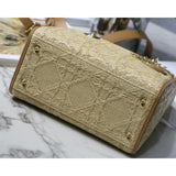 Medium Lady Bag Natural Cannage Raffia M0565