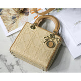 Medium Lady Bag Natural Cannage Raffia M0565