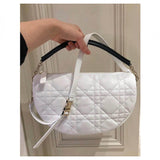 Medium Vibe Hobo Bag M7201 White Cannage Lambskin