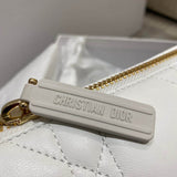 Medium Vibe Hobo Bag M7201 White Cannage Lambskin