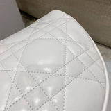 Medium Vibe Hobo Bag M7201 White Cannage Lambskin
