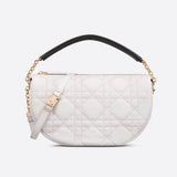 Christian   Medium Vibe Hobo Bag M7201 White Cannage Lambskin