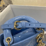 Micro Lady Bag in Patent Cannage Calfskin S0856