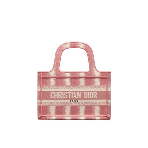 Christian   Mini Book Tote Pink D-Stripes Embroidery S5475