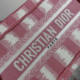 Mini Book Tote Pink D-Stripes Embroidery S5475
