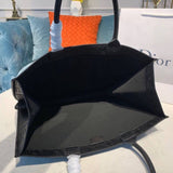 Oblique Embossed Calfskin Leather Book Tote M1296